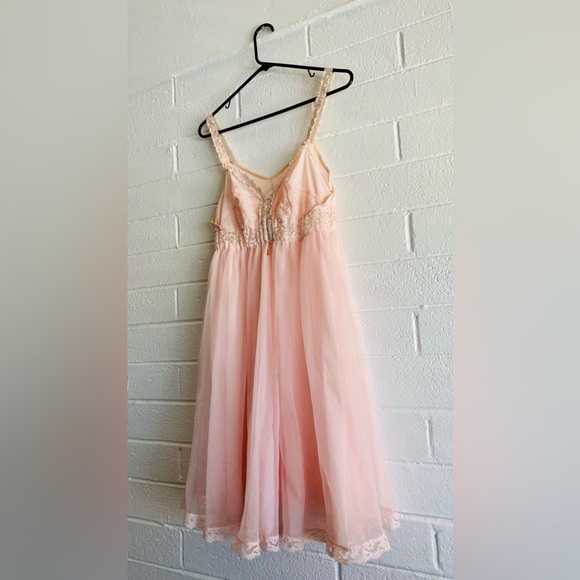 Vintage Babydoll Lingerie Blush Pink - Picture 3 of 13